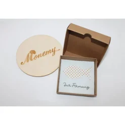 Wunscherfüller zur Firmung - Filzverpackung mit Fisch für Geld oder Gutschein - handgemacht mit Stickerei & Box