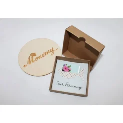 Wunscherfüller zur Firmung - Filzverpackung mit Fisch für Geld oder Gutschein - handgemacht mit Stickerei & Box