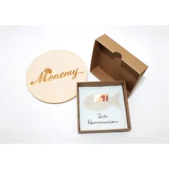 Wunscherfüller zur Kommunion  - Filzverpackung mit Fisch für Geld oder Gutschein - handgemacht mit Stickerei & Box