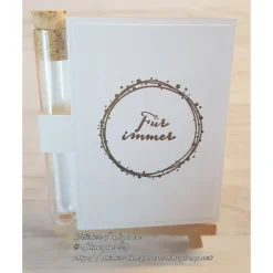 Wunscherfüllerkarte zur Hochzeit: Für immer ~ Sternenkreis ~ mit Reagenzglas