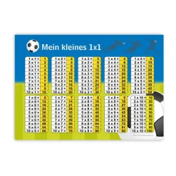 1x1 Lernposter | Fußball blau-grün