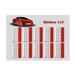 1x1 Lernposter | Sportwagen - rot