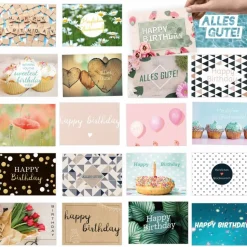20x moderne Glückwunschkarten (DIN A6)