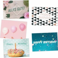 20x moderne Glückwunschkarten (DIN A6)