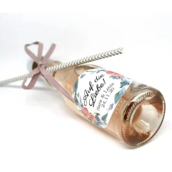 10x o. 3x Flaschenetiketten zur Hochzeit Gastgeschenke JGA Junggesellinnenabschied Piccolo Sekt mit Namen und Datum Land