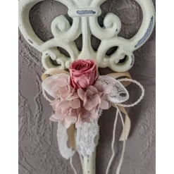 XL Deko Schlüssel mit Trockenblumen zur Hochzeit oder zum Einzug