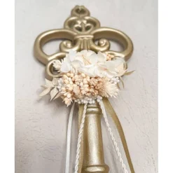 XL Deko Schlüssel mit Trockenblumen zur Hochzeit, Jubiläum oder zum Einzug