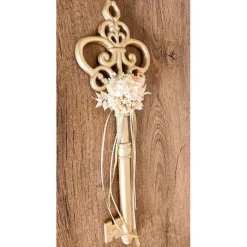 XL Deko Schlüssel mit Trockenblumen zur Hochzeit, Jubiläum oder zum Einzug