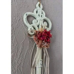 XL Deko Schlüssel mit Trockenblumen zur Hochzeit oder zum Einzug