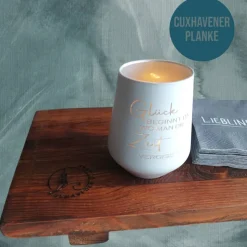 XL Servierbrett aus Massivholz, nachhaltig gefertigte Cuxhavener Planke