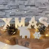 Xmas Buchstaben aus Raysin – Handgefertigte Weihnachtsdeko mit Elchmotiv