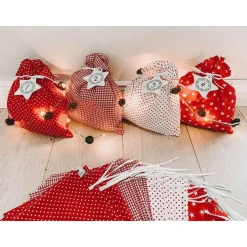 XXL Adventskalender zum Befüllen, Adventskalender mit großen Säckchen, Adventskalender für die ganze Familie