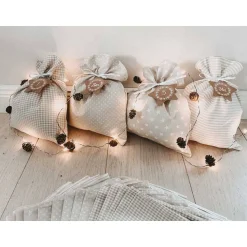 XXL Adventskalender zum Befüllen, Adventskalender mit großen Säckchen, Adventskalender für die ganze Familie