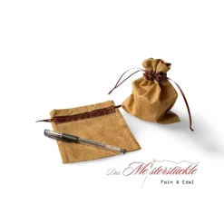 XXL Adventskalender-Säckchen handgefertigt – braun beige gold – Geschenkbeutel zum Befüllen, nachhaltig & vegan