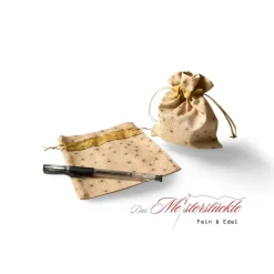 XXL Adventskalender-Säckchen handgefertigt – braun beige gold – Geschenkbeutel zum Befüllen, nachhaltig & vegan