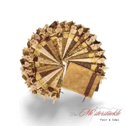 XXL Adventskalender-Säckchen handgefertigt – braun beige gold – Geschenkbeutel zum Befüllen, nachhaltig & vegan