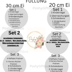 XXL Überraschungsei,Personalisiert/Überraschungsei Geschenk Ostern/Ostereier/XXL Osterei/Osternest /Ü-ei /Osterkörbchen