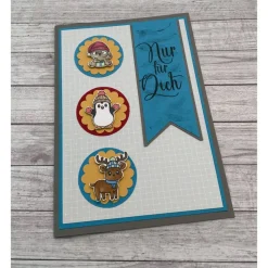 XXL Grußkarten / Glückwunschkarten zum Geburtstag oder Weihnachten, „Nur für Dich“, winterliche Grüße, Handarbeit