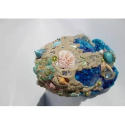 XXL Osterei MEERBLICK Maritimes Ostergeschenk ausgefallene Skulptur Ei Künstler-Ei Osterei Maritime Dekoration