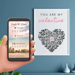 You are my valentine | Personalisiertes QrCode Bild | Valentinstag | Eure Liebe in einem Bild