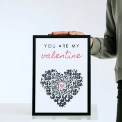 You are my valentine | Personalisiertes QrCode Bild | Valentinstag | Eure Liebe in einem Bild