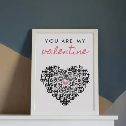 You are my valentine | Personalisiertes QrCode Bild | Valentinstag | Eure Liebe in einem Bild