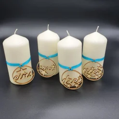 Zahlenanhänger für Adventskerzen, 4 teilig