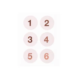 Zahlensticker 1-24 puderfarben