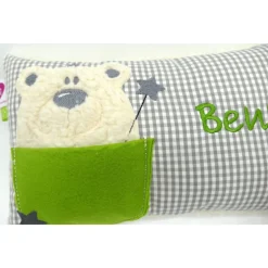 Zahnfeekissen mit Täschchen - Namenskissen Kuschelkissen Kindergartenkissen Geburtsgeschenk