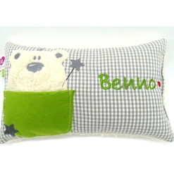 Zahnfeekissen mit Täschchen - Namenskissen Kuschelkissen Kindergartenkissen Geburtsgeschenk