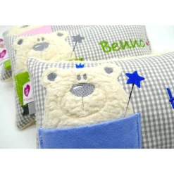 Zahnfeekissen mit Täschchen - Namenskissen Kuschelkissen Kindergartenkissen Geburtsgeschenk