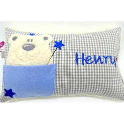 Zahnfeekissen mit Täschchen - Namenskissen Kuschelkissen Kindergartenkissen Geburtsgeschenk