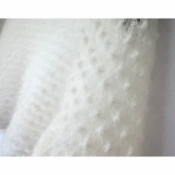 Zarter Braut Bolero ivory, Jäckchen Hochzeit, Schulterwärmer Shrug Mohair, Seelenwärmer mit Lace Muster, duftig leicht