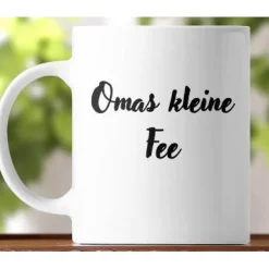 Zauberhafte 325 ml Keramiktasse "Omas kleine Prinzessin / Fee" – Magisches Feenmotiv & Geschenkidee