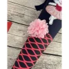 zauberhafte Schultüte in Dunkelblau Lachs-Pink mit Ballerina Maus Blume