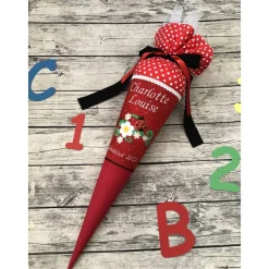 zauberhafte Schultüte Zuckertüte aus Stoff UNIKAT nach WUNSCH