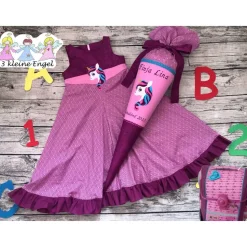 zauberhaftes Set zur Einschulung nach Wunsch > Schultüte & Kleid Drehkleid