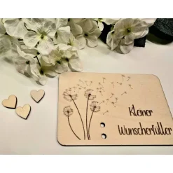 "Zeit statt Zeug" Geldgeschenk/Geschenkgutschein aus Holz