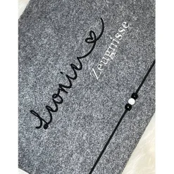 Zeugnis, Zeugnismappe, Zeugnishülle, Zeugnisse, gestickt, Herz, Filz, Junge, Mädchen, personalisierbar, mit Namen,