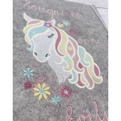 Zeugnishülle mit Pferd Filzeinband Geschenk Schulanfang personalisiert verschiedene Motive Mädchen