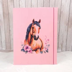 Zeugnismappe aus Filz | personalisierbar | Zeugnishülle Einhorn rosa | Organizer Schule