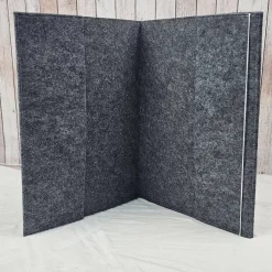 Zeugnismappe aus Filz | Zeugnishülle Eule dunkelgrau | Organizer Schule