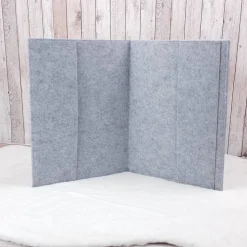 Zeugnismappe aus Filz | Zeugnishülle T-Rex hellgrau | Organizer Schule