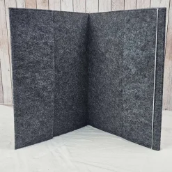 Zeugnismappe aus Filz | Zeugnishülle Einhorn dunkelgrau | Organizer Schule