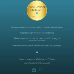 Zeugnismappe Boho Regenbogen Filz Sichtbuch Geschenk zur Einschulung