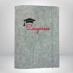 Zeugnismappe Doktorhut Zeugnisse Filz Sichtbuch Geschenk zum Abschluss