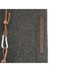 Zeugnismappe Dokumentenordner PERSONALISIERT hell grau Filz A4 Leder Geschenk Schule Ausbildung Studium Klarsichthülle