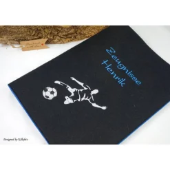 Zeugnismappe für Fußballer - tolles Einschulungsgeschenk für Jungs