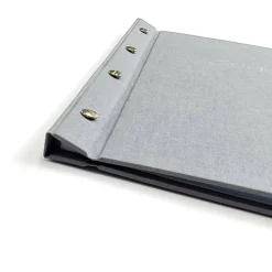 Zeugnismappe grau A4 – schlichte Sammelmappe für Zeugnisse aus Buchbinderleinen