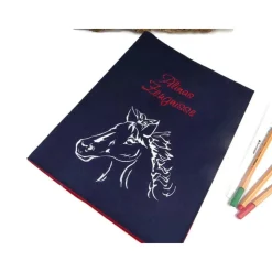 Zeugnismappe Mädchen, Pferd, Filz,  Geschenk Schulanfang, Einschulung, Geburtstagsgeschenk
